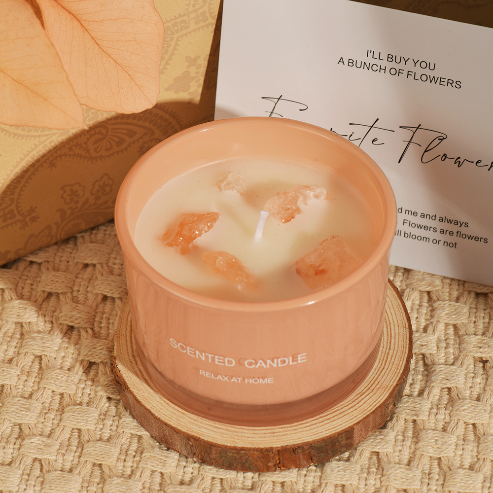 Macaron cristal piedra vela aromaterapia aceite esencial transfronterizo ins fragancia fresca lindo Regalo De vacaciones en stock