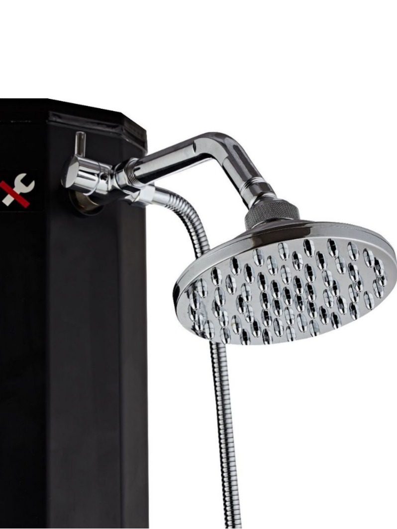 35L fácil de instalar dos secciones de alambre ensalada negro columna de ducha solar calefacción solar cinturón de ducha solar