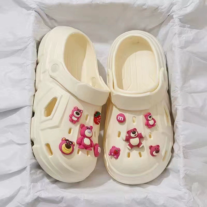 2025 новые летние пещерные туфли женская наружная одежда толстая подошва симпатичная студенческая сеть красная домашняя мода мягкие подошвы с сандалиями женские