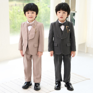Children's suit autumn British flower girl wedding dress children's class activity performance clothes boy's one-year-old photography clothes