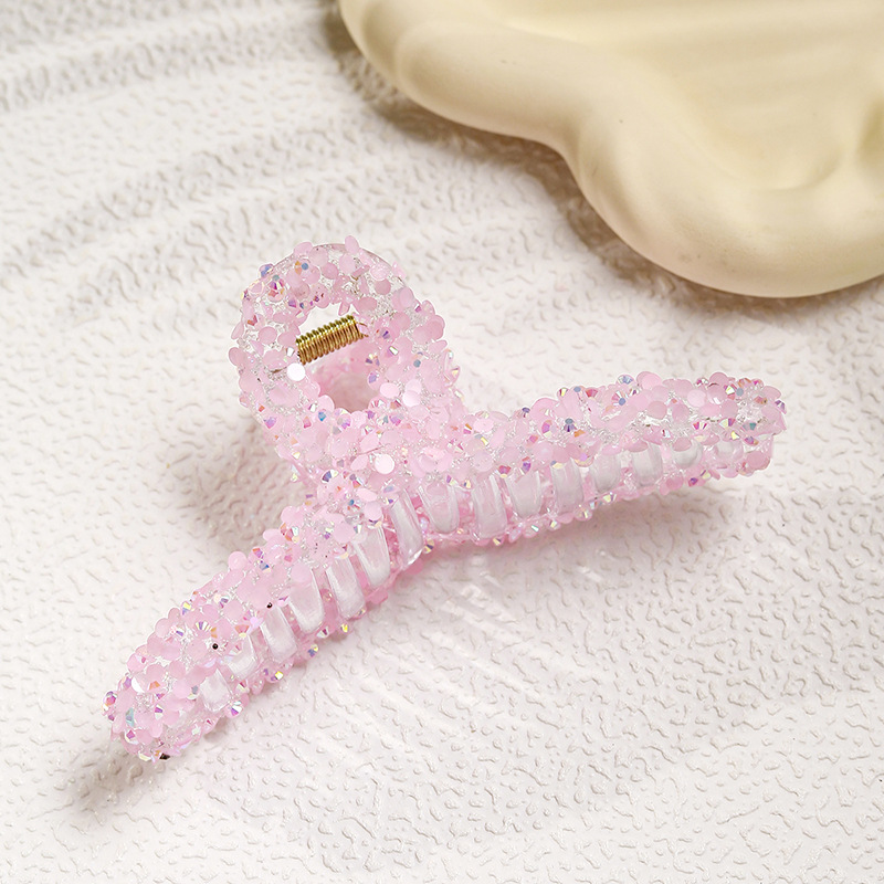 Pinza shark con detalles de diamante imitación – elegante, con cinta decorativa image 17