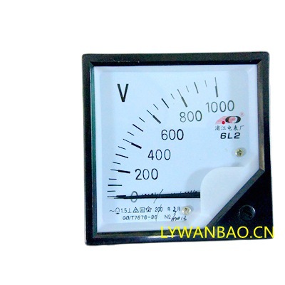 供应 中频炉仪表机械指针交流电压表头6L2 1000/100V