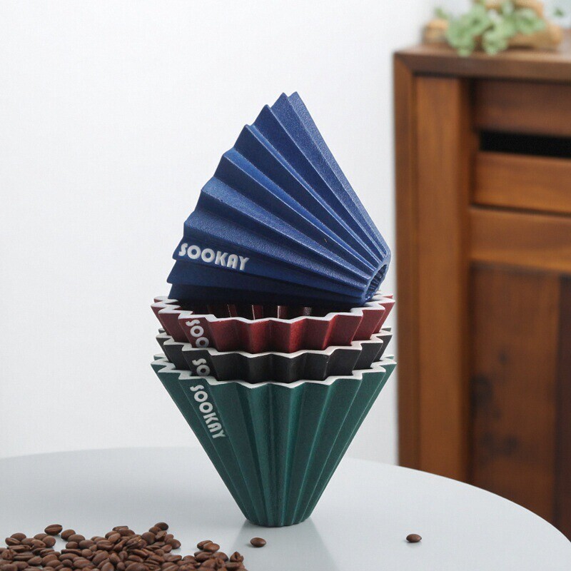 Source Factory Ceramic Coffee Origami Filter Cup Hand-Brewed Coffee Filter Cup Drip Cup V60 Hand-Brewed Cake Filter Cup