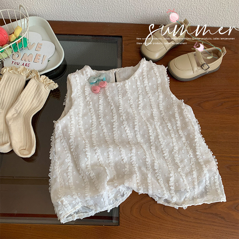 Girls' Base Shirt Summer 2024 New Children's Korean-style Sleeveless Thin Girl Baby Fashionable Summer Top