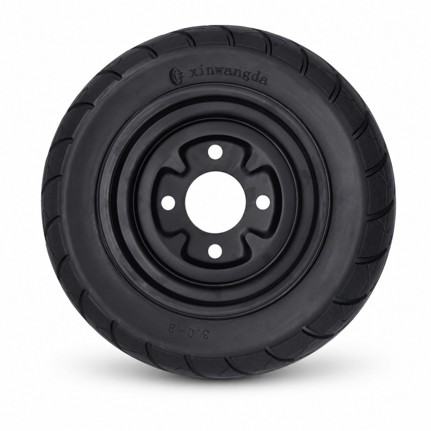 3.00-8 vacuum tire complete wheel for elderly mobility tricycles, solid tires for front and rear wheels, no need for inflation, 300-8 assembly