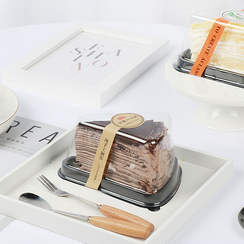 三角形蛋糕包装盒千层蛋糕盒子烘焙6寸8寸慕斯蛋糕切件盒一次性盒