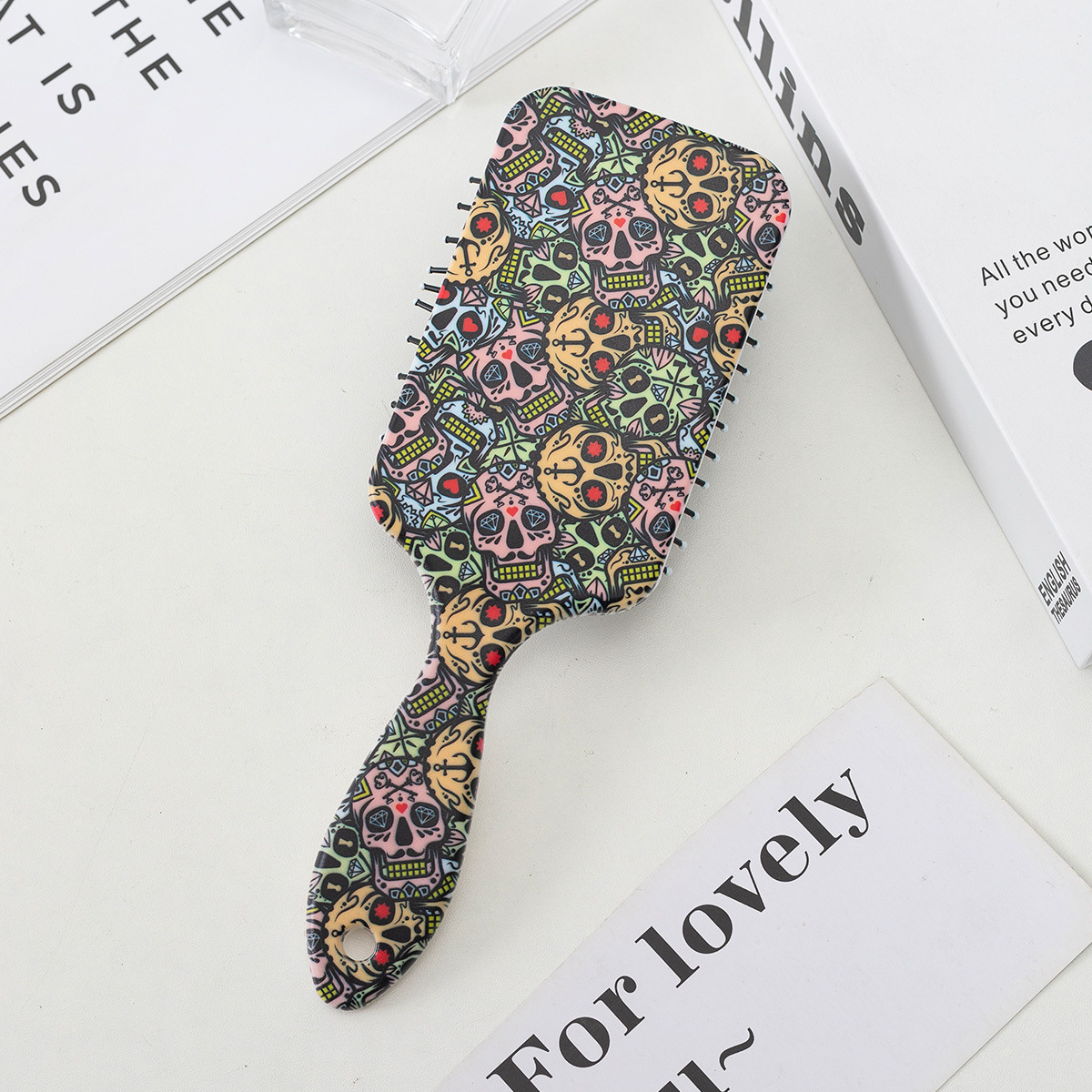 115g Weight Hair Comb Makeup Tools Types 1 Piece Quantity Plastic Material Halloween Festival Skull Pattern Simple Style, Classic Style, Commute Style Simple Style Classic Style Commute Skull Plastic Hair Comb 1 Piece 4