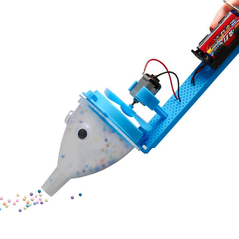 aspirador de polvo DIY jardín de infantes modelo de ensamblaje experimental de enseñanza ciencia y tecnología juguetes pequeños