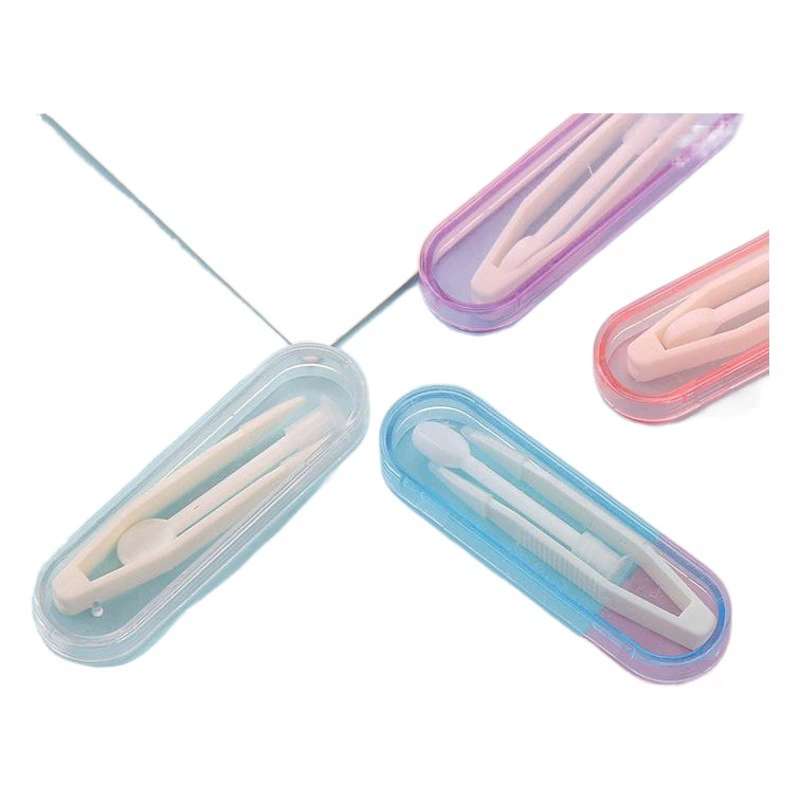 Невидимый Пинцет Пара коробка очки клип носить инструмент зажим всасывающая палочка Пластиковые контактные линзы коробка оптом