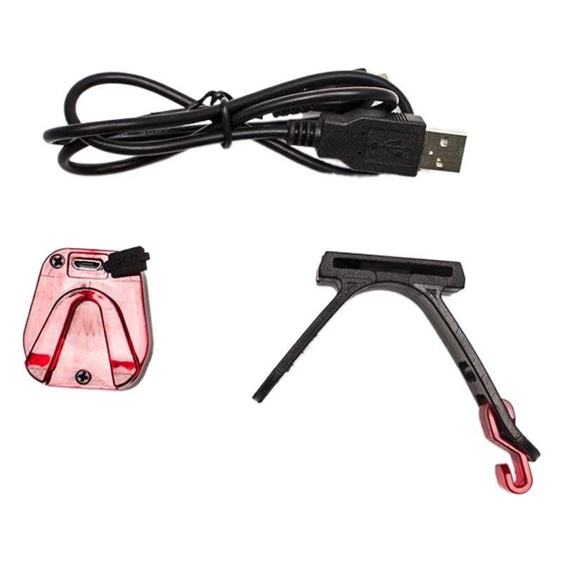 Luz de advertencia de seguridad portátil USB de carga resistente al agua de bicicleta Luz de advertencia de seguridad portátil Luz resistente al agua de equipo de ciclismo