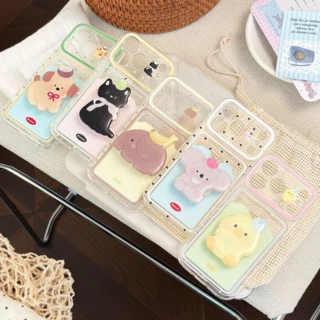 小动物多巴胺适用iphone17pm手机壳15苹果16透明全包软13放小卡包