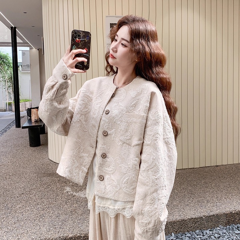 新中式轻国风外套女2025春秋新款独特超好看气质显瘦短款唐装上衣|undefined
