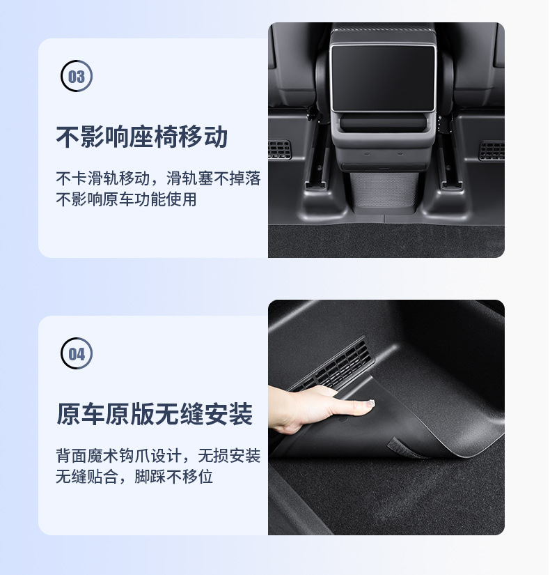 Suitable for Six-Seater Model Yl Tesla, Full Coverage Anti-Kick Corner Protection Accessories under the Seats, Cross-Border Wholesale
