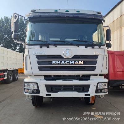 Cross-border sale of Shaanqi Delong front-four-wheel-rear-eight-wheel dump trucks, engineering box-type self-unloading tractor heads for mining and soil transport