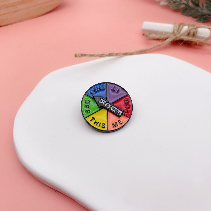Enamel Design Cute Style Cute Pin Letter Turntable Alloy Enamel Unisex Brooches