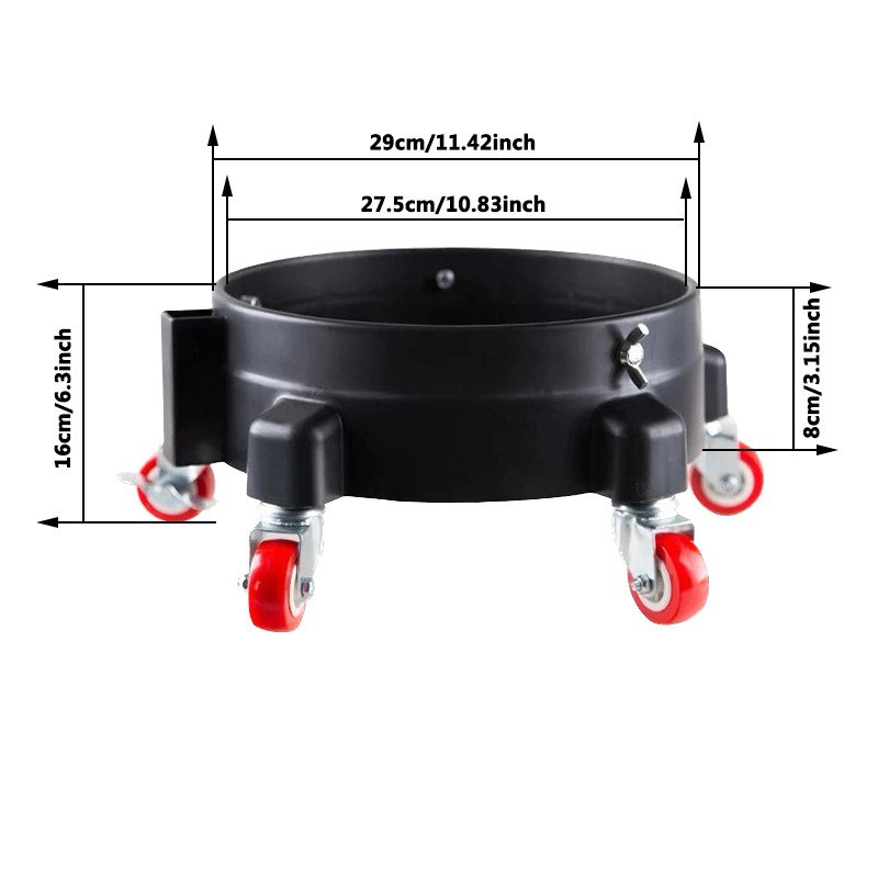 New Cross-Border Car Wash Bucket Universal Pulley Base Bracket Car Car Supplies Cleaning Tools Manufacturer Wholesale