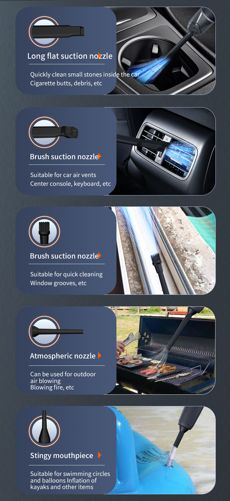 Car Wireless Vacuum Cleaner Multi-Functional Powerful Blowing and Suction All-In-One Household Small Handheld High-Power Dust Blower