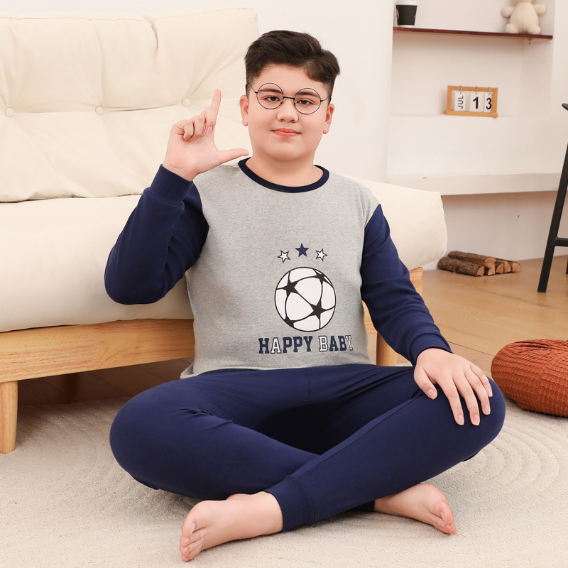 太った男の子の秋の服の秋のズボンのスーツの純綿の大きい子供のパジャマの女の子は太って大きいサイズの綿のセーターの子供の下着をプラスします。|undefined