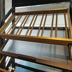 A5L Red Wine Bottle Shelf Rack Dividing Panel Wine Cabinet Bracket Aluminum Slant Wine Rack Bottle Saver Storage Stand with Light Bracket