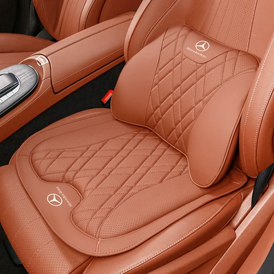 Headrest, 24 models of Mercedes-Benz seat cushions - mercedes-benz-lumbar-support-1-piece-seat-cushion-1-piece-ochre-brown