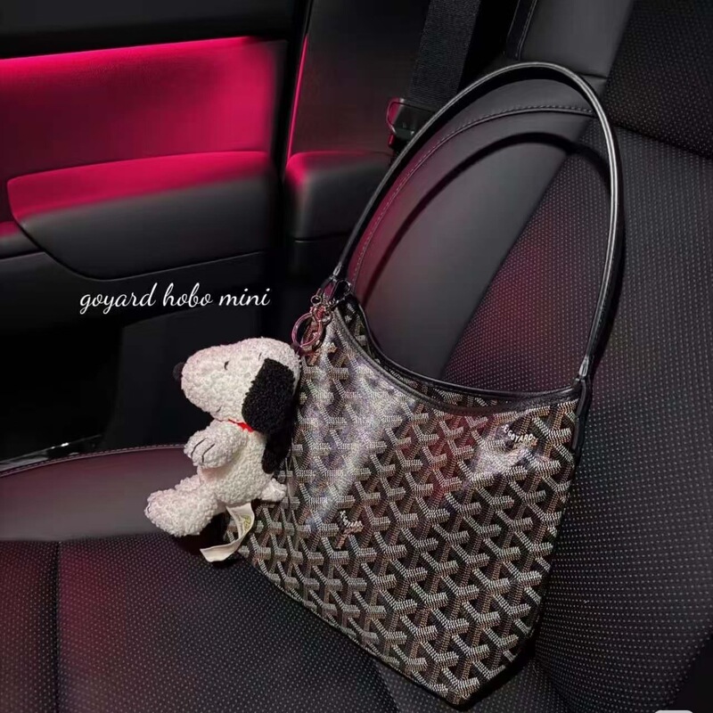 Goya Mini Hobo Dog Tooth Bag Shopping Tote Commuter Bag Cotton Linen Export Single Shoulder Hobo Mini Underarm Bag
