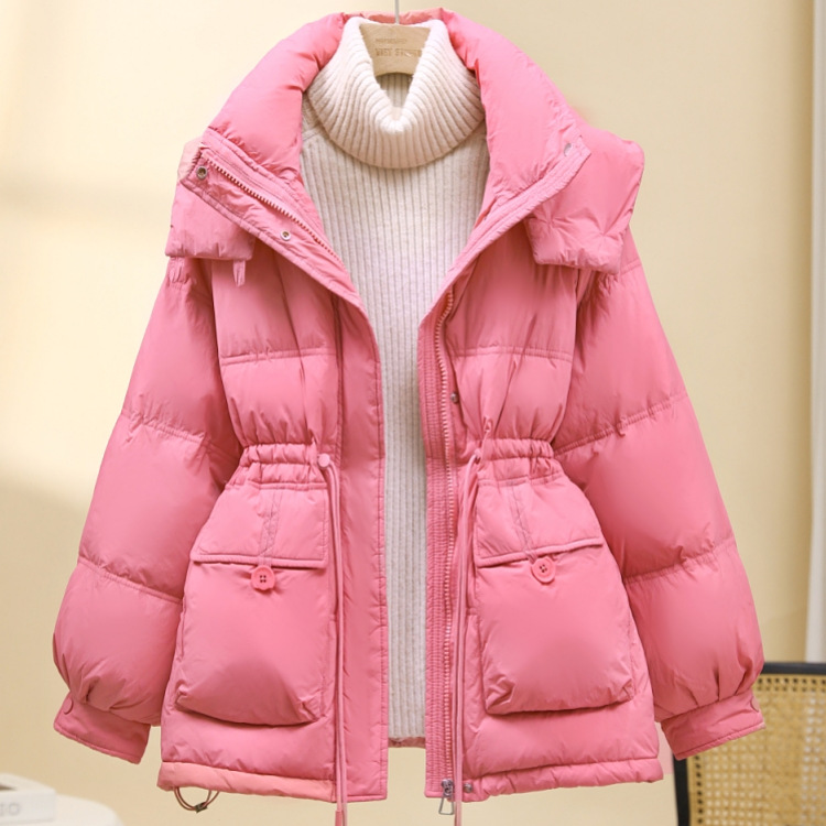 Down Jacket Women's Mid-Length Winter 2025 New Korean Style Fashionable Waist Slimming Look Jacket for Small People White Duck down
