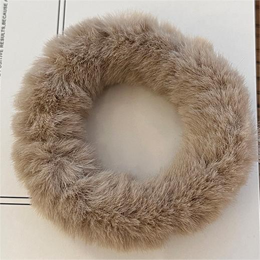 Cubierta de cuero anillo de goma cuerda de pelo peludo cuerda de pelo banda de goma banda de pelo corbata femenina cuerda de pelo tocado felpa Otoño e Invierno Intestino pequeño