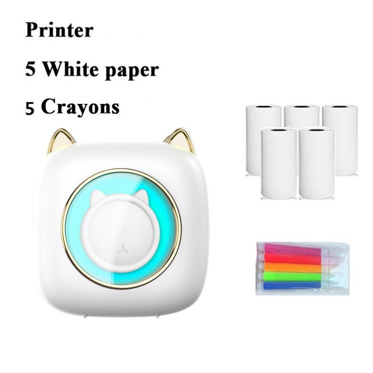 Nuevo C23 siete colores atmósfera respiración luz lámpara de escritorio mini portátil inalámbrico pregunta incorrecta impresora térmica de fotos