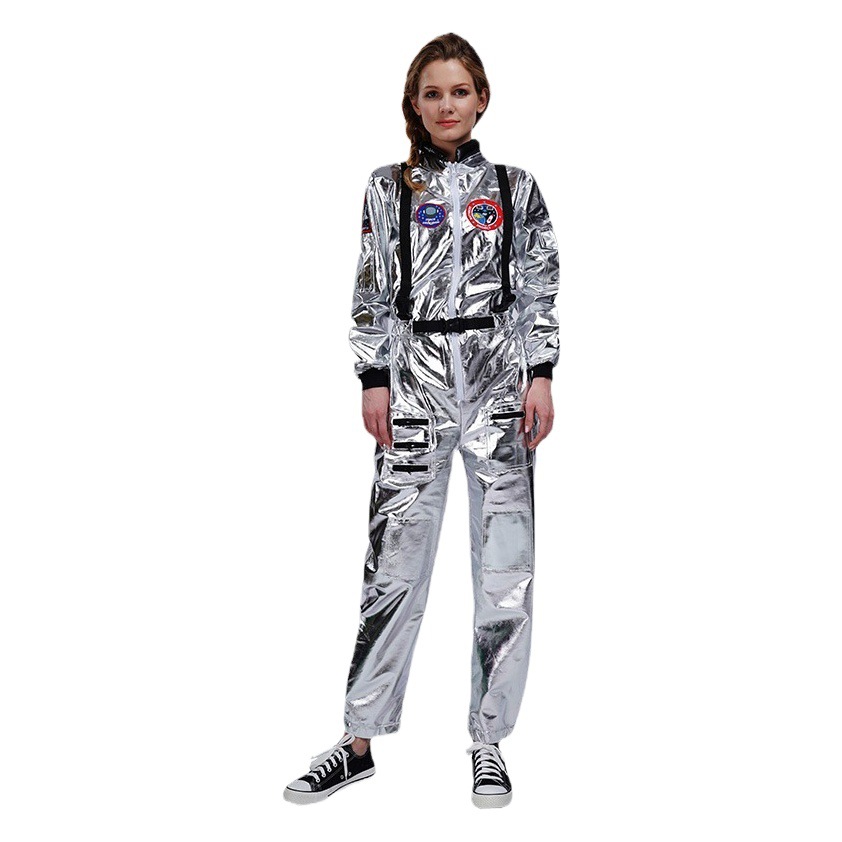 Pareja de hombres y mujeres adultos astronauta uniforme ventas transfronterizas ropa de Halloween astronauta ropa de fiesta lote
