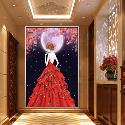 一件代发厂家魔方钻石画钻石绣满钻新款  浪漫背影女孩|ms