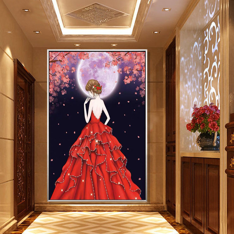 一件代发厂家魔方钻石画钻石绣满钻新款  浪漫背影女孩|ms