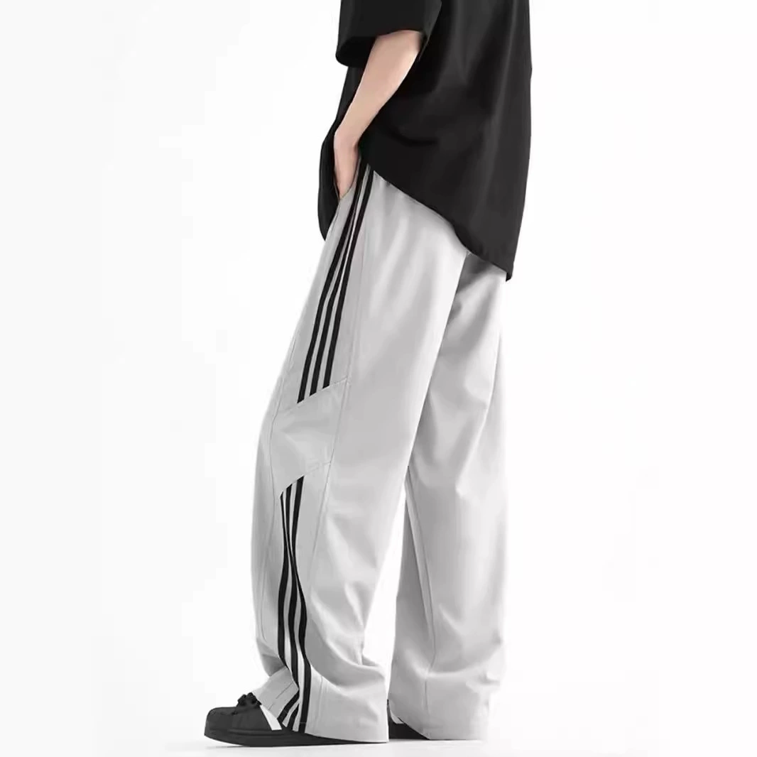 Быстро сохнущие летние тонкие брюки, oversize, свободный крой, американский стиль, для подростков