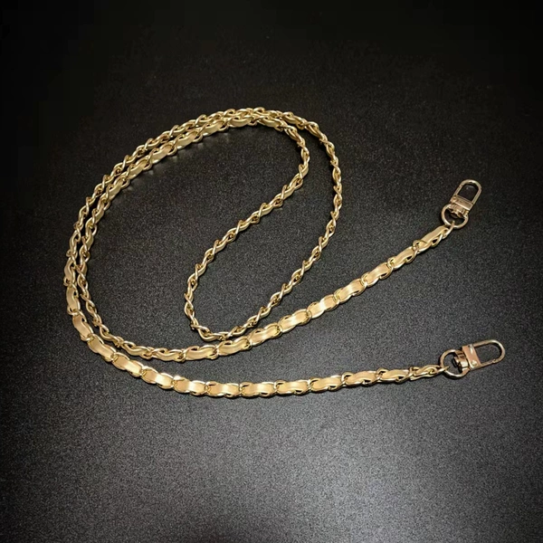 Shoulder Bag Leather Chain-Champagne Gold-100A