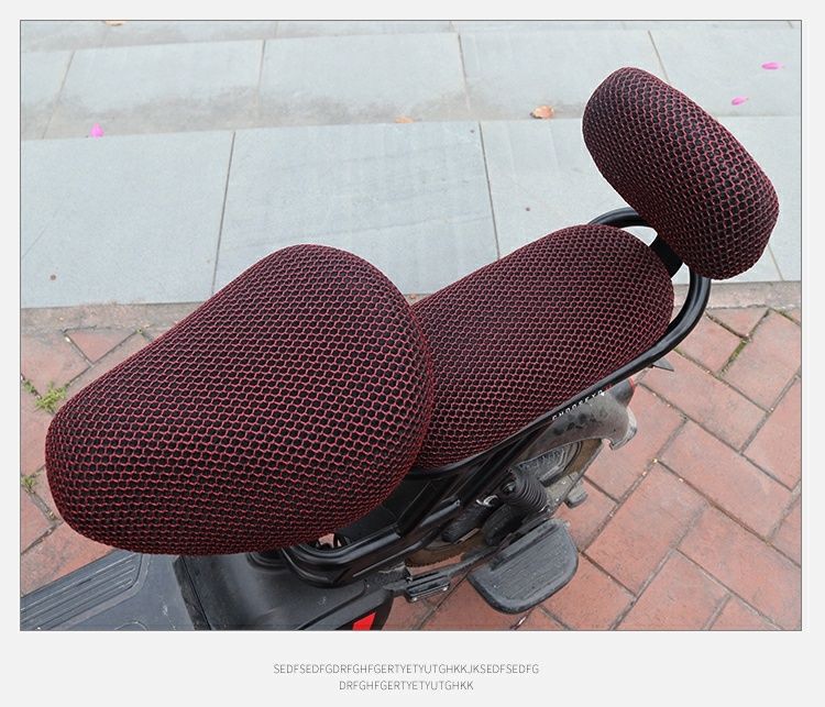 Electric Vehicle Cushion Cover Sunscreen Breathable Battery Car Double Layer Honeycomb Seat Cover Four Seasons Universal Electric Bicycle Cushion