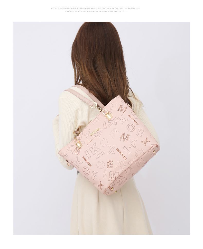 Cross-border foreign trade large-capacity new European and American retro mother-and-child bag multi-piece set women's bag, single-shoulder crossbody handbag undefined