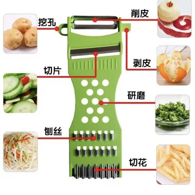 擦丝器【品牌SPOUNR】顶圣土豆丝刨丝器不锈钢黄瓜胡萝卜刨丝刀多