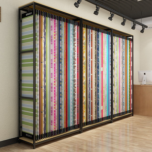 Home Textile Display Rack Curtain Hanging Card Shelf Home Textile Fabric Floor-Standing Fabric Sample Color Card Display Rack in Stock