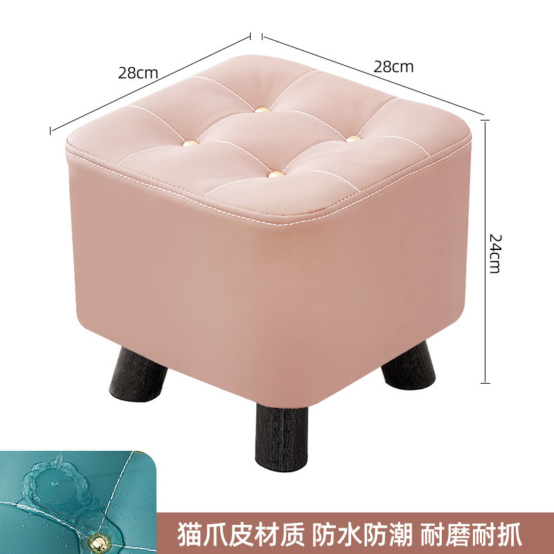 小さい腰掛けの家庭用の客間のお茶の腰掛けの実木のソファーの腰掛けは入り口に足を踏み入れて靴の低い腰掛けを換えます。|undefined