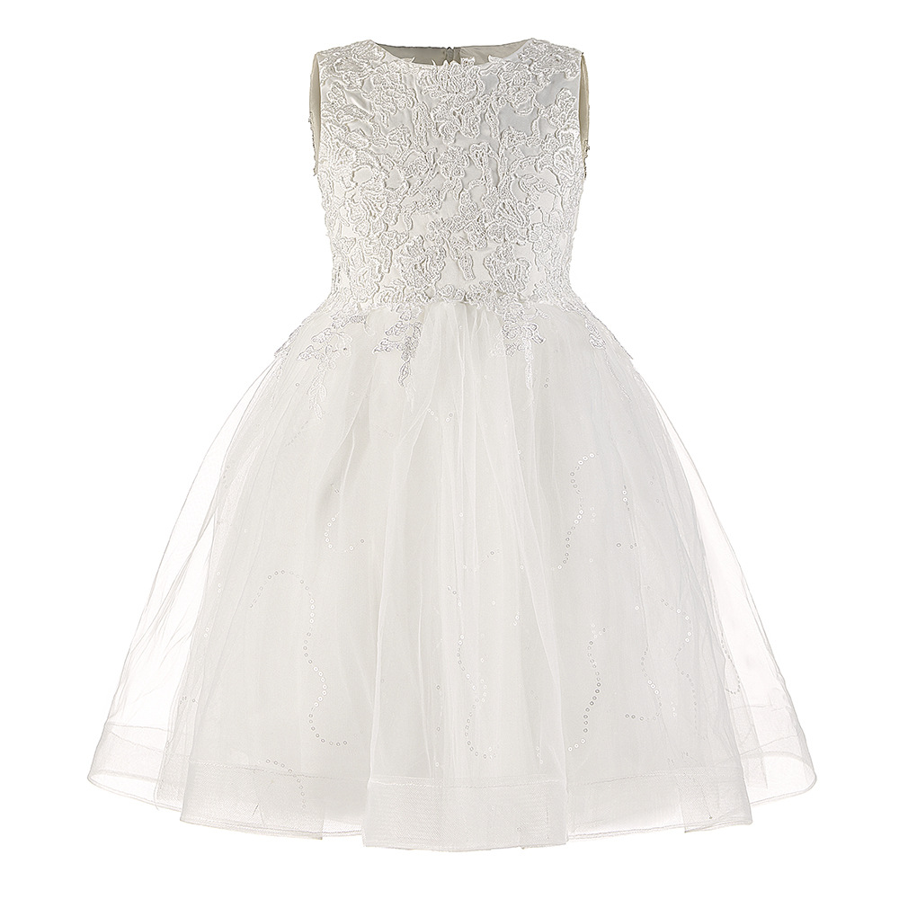 Kinder-Spitzen-Tutu-Rock mit Reißverschluss, Blumenkleid, festliche Kleidung, Mädchen-Kleinkindkleidung im Alter von 3-7 Jahren_voghion.com