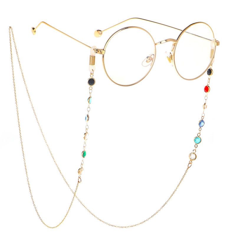 Nueva cadena de gafas de color brillante de Europa y los Estados Unidos personalidad de moda simple colgante antideslizante cadena de gafas transfronterizas avanzadas cuerdas de gafas image 7