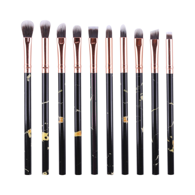Cepillo de maquillaje transfronterizo mármol portátil 10 pinceles de maquillaje traje al por mayor herramientas de belleza conjunto de cepillo de maquillaje