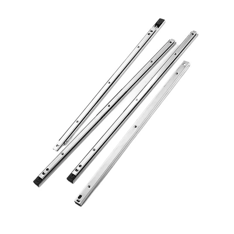 1710 pull-out slide two-section ball slide one-way internal and external tapping silent track small narrow guide rail slide