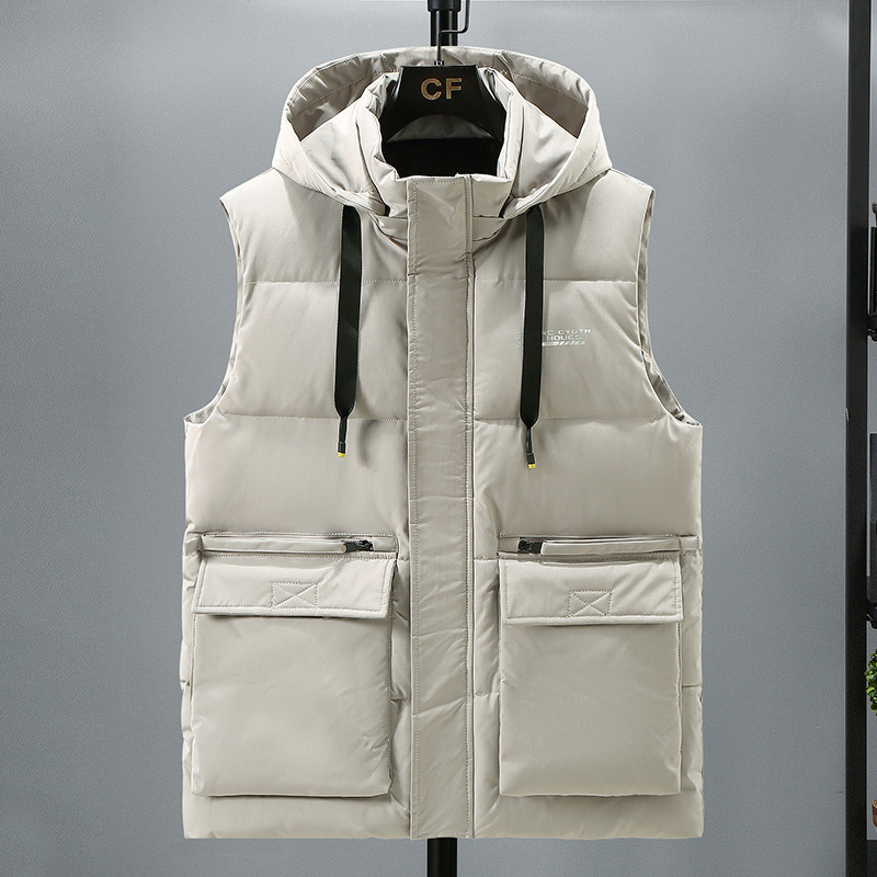 2024秋冬季羽绒马甲男潮流帅气坎肩无袖马夹外套保暖男士大码厚外