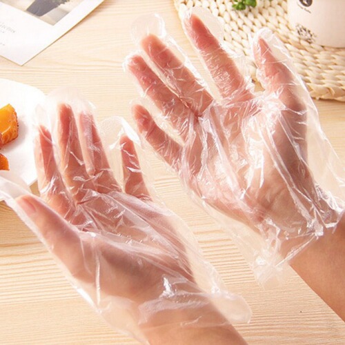 Manufacturer Color Bag Disposable Gloves PE Gloves Edible Film Gloves Hygienic Gloves 100 Pack 2 Yuan Store