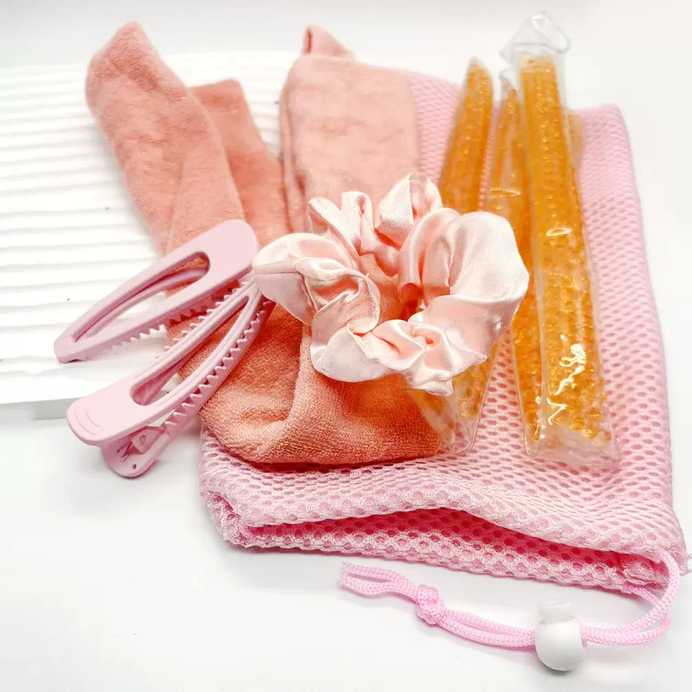 欧美跨境无热卷发棒懒人睡眠神器大波浪不伤发绒布盘发器发饰套装