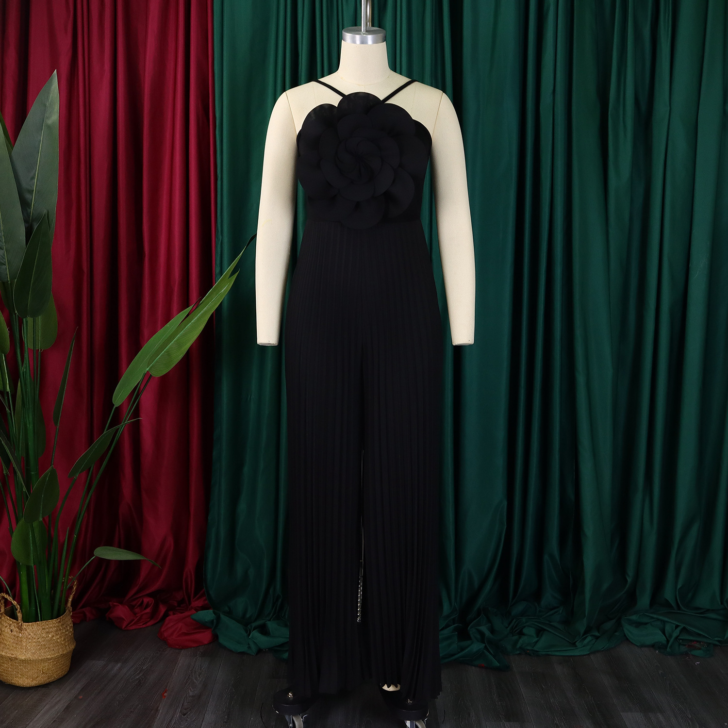 473g Weight Sleeveless Sleeve Length Full Length Pants Length Polyester Fabric Type Mid Waist Waist Line Jumpsuits Pants Type Inelastic Elasticity Bodysuits Tops Type Holiday Occasion Comfort Function Regular Fit Fit Type Solid Color Pattern Summer Season Women's Gender Vacation, Simple Style Style Women's Holiday Bodysuits Vacation Simple Style Solid Color Full Length Jumpsuits 7