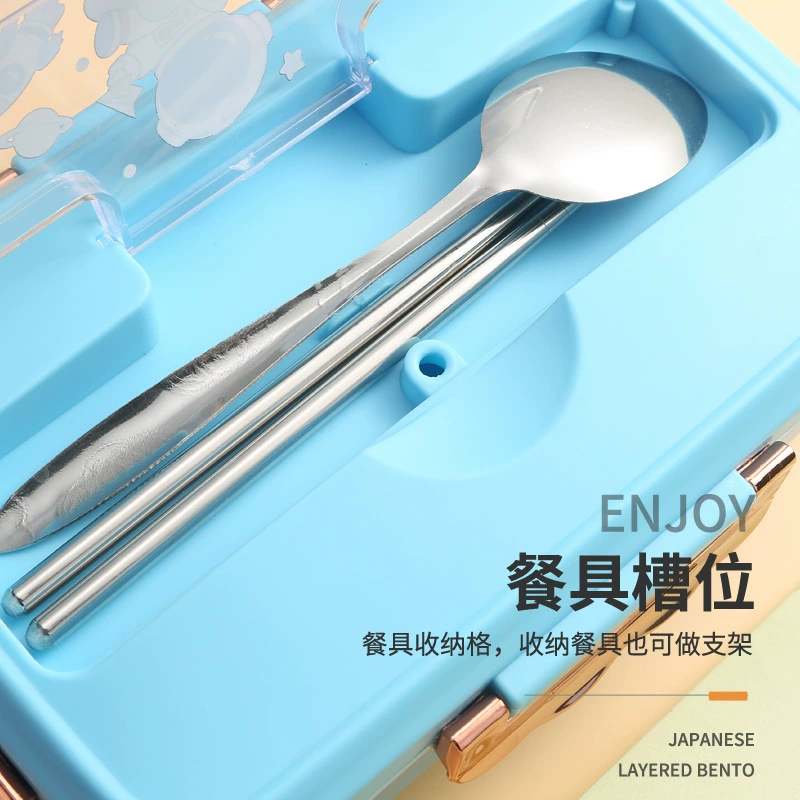 Пластиковый ланч-бокс Bento для работников офиса, студентов и взрослых с высоким уровнем температуры, можно использовать в микроволновке, пищевой отделитель