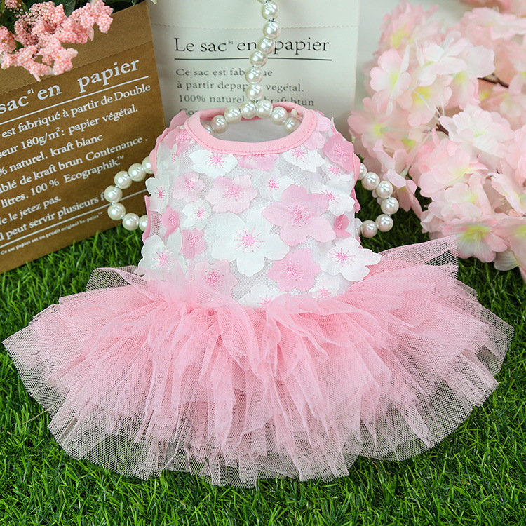Princesse Coton Fleur Vêtements Pour Animaux De Compagnie display picture 7