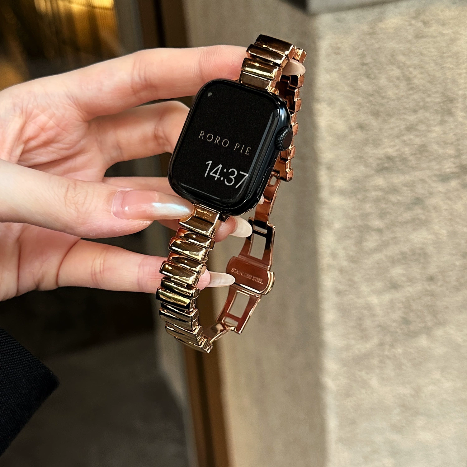 Новый неровный металлический ремешок Apple для applewatch тонкий ремешок iwatch78910