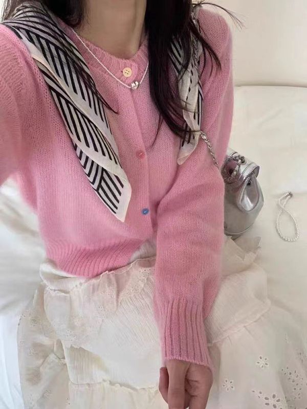 秋冬开衫女100纯羊毛衫2025新款秋冬针织衫外搭百搭软糯毛衣外套|undefined